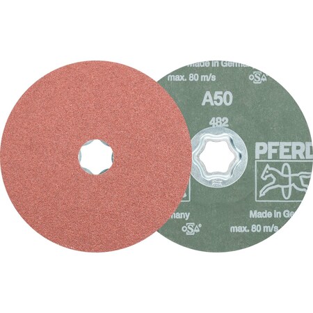 Pferd Combiclick Fiber Disc, 5", Al/Oxd, 50 Grit 40101